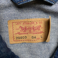 Levis 70500 Navy Vintage Comic Book Marvel Custom Denim Jacket (L)