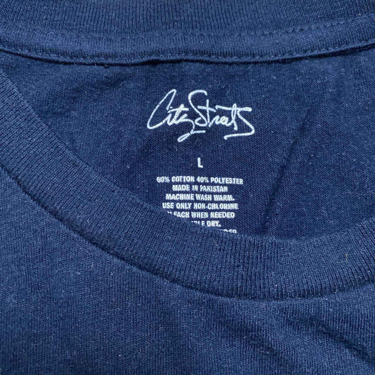 Navy Blue USA Womens T Shirt (L)