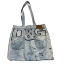 Dolce & Gabbana Vintage Big D&G Embroidery Denim Reworked Handbag