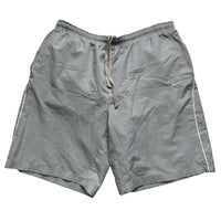 Nike Swoosh Silver Grey and White Shell Trackpant Shorts (XL)