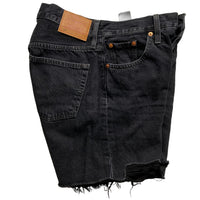 Levis 501 Womens Cut Down Shorts Black Charcoal (25W)