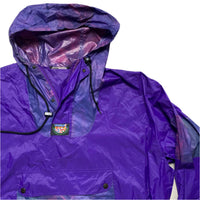 K Way Purple Shell Windproof Skidoo Quarter Zip Jacket (XL)