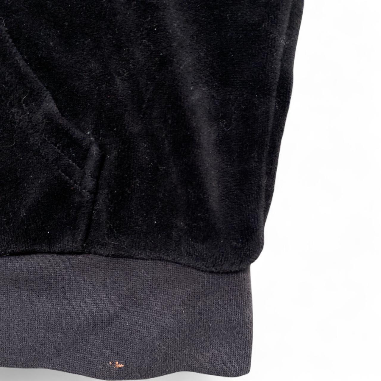 Juicy Couture Black Womens Velour Jewel Zip Hoodie
