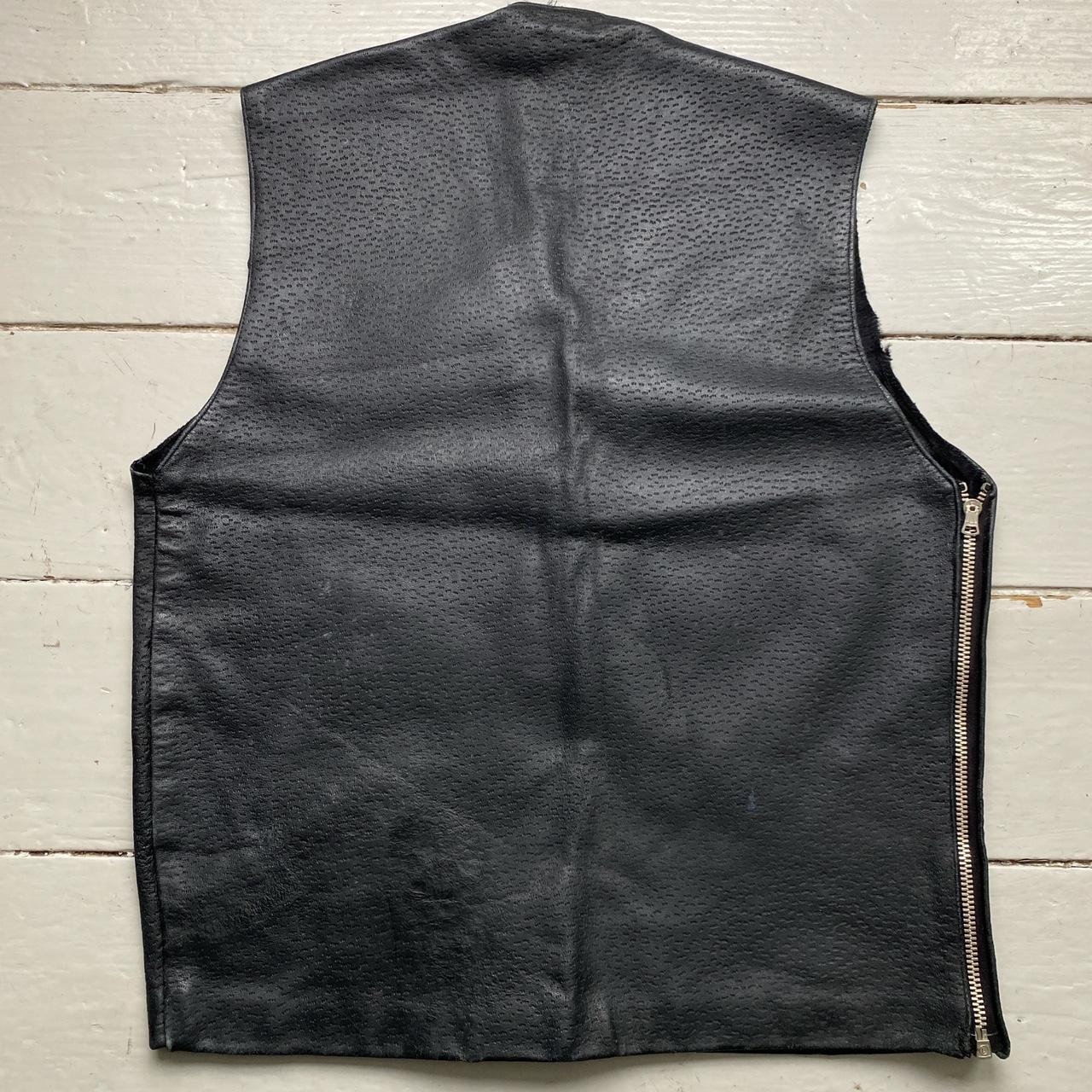 Leather Vest Gilet Black