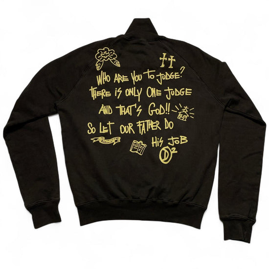 Dsquared Vintage Brown and Cream Zip Jumper (2XL)