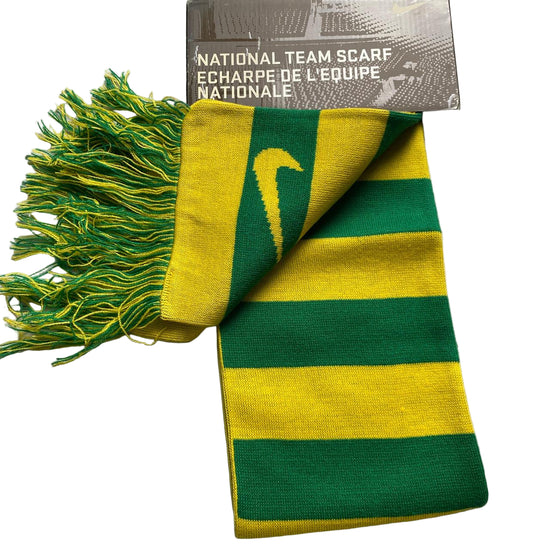 Brazil Nike Vintage y2k Yellow and Green Football Scarf