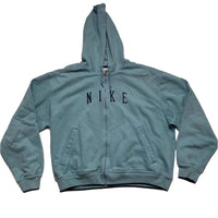 Nike Spellout Blue and And Navy Womens Vintage Zip Hoodie (XL)