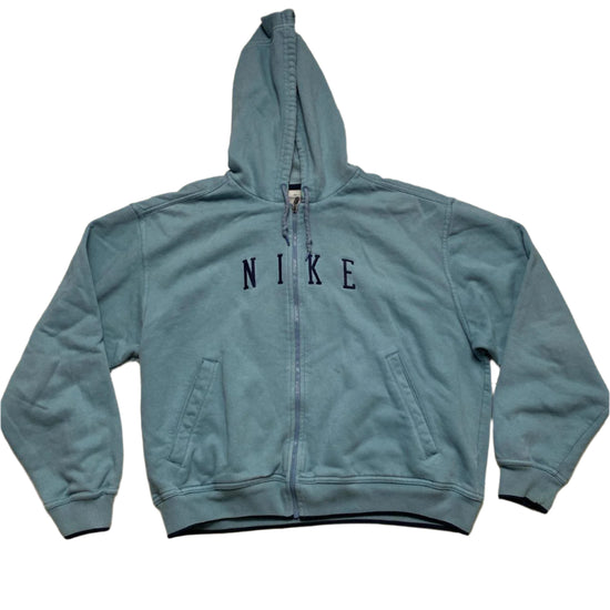 Nike Spellout Blue and And Navy Womens Vintage Zip Hoodie (XL)