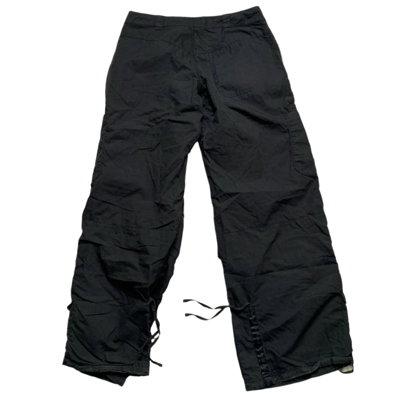 Nike Baggy Cargo Black and White Small Swoosh Bottoms (10)