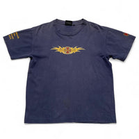 Independent Skateboarding 90’s Vintage y2k Navy and Yellow T-Shirt (M)