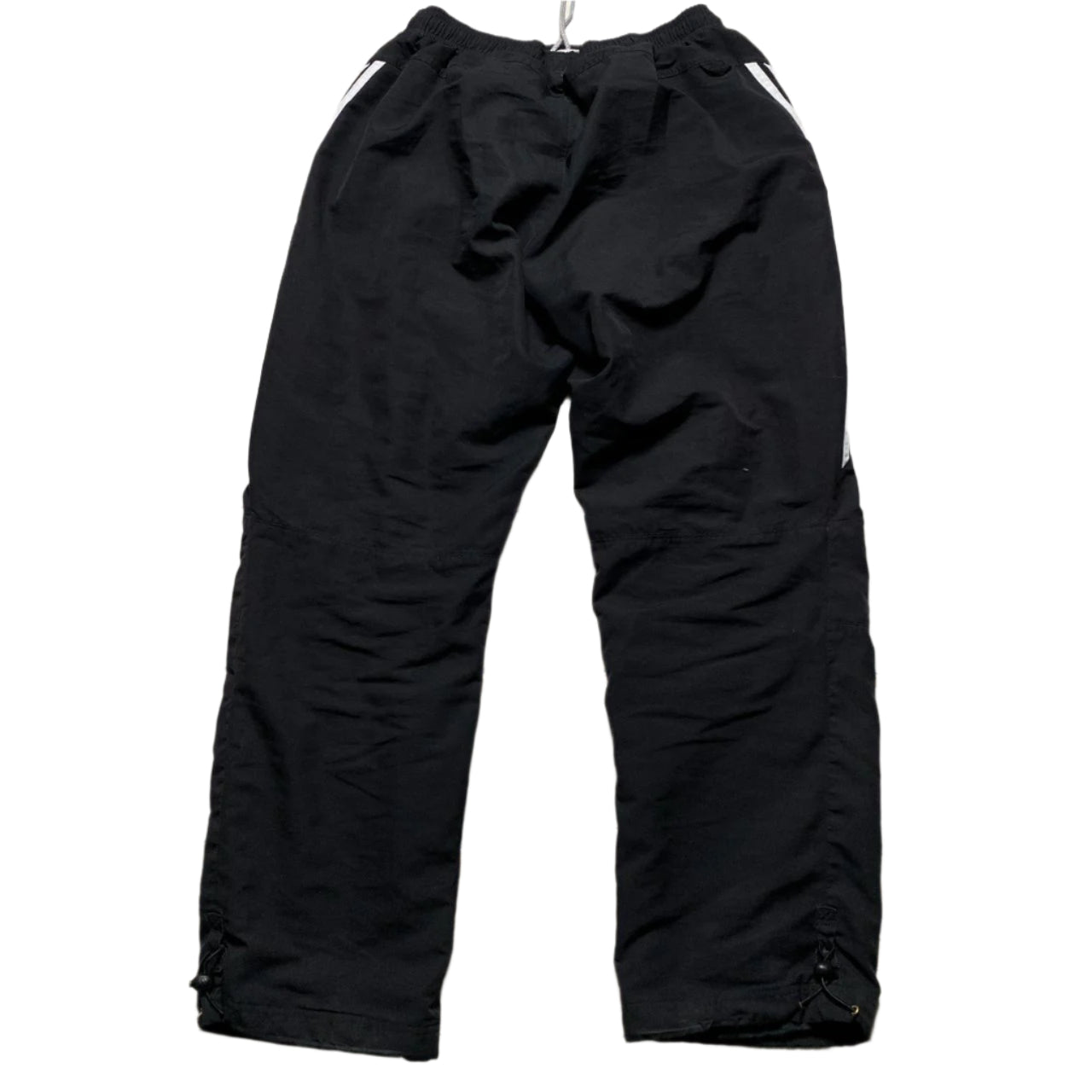 Adidas Black and White Baggy Trackpant Shell Bottoms (M)