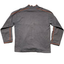 Nike Vintage Grey and Orange Y2K Quarter Zip Jumper (L)