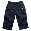 Nike Vintage Black and White Swoosh Shell Trackpant Shorts (L)