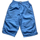 Umbro Spellout Vintage y2k Shell Trackpant Shorts Light Baby Blue (L)