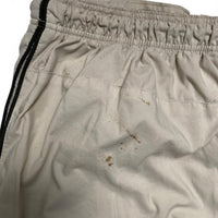 Nike Beige Y2K Vintage Shell Trackpant Hexi Logo Red White Swoosh Bottoms (XL)
