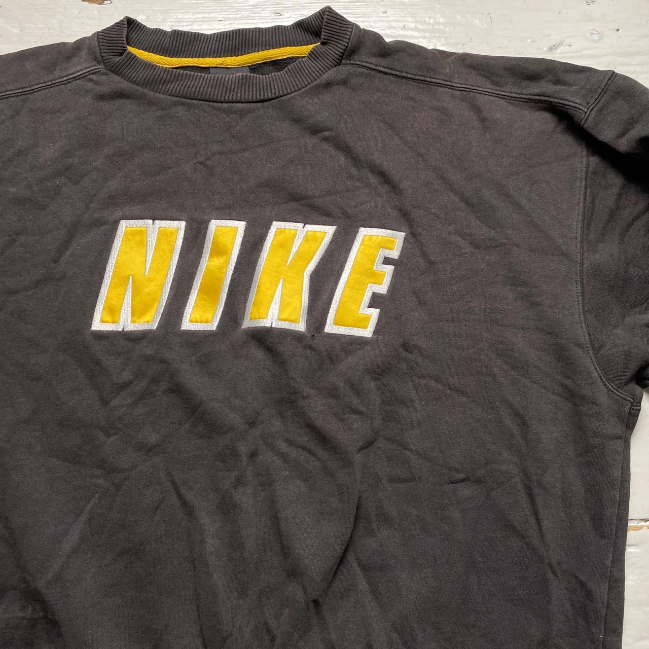 Nike Vintage 90’s Spellout Black and Yellow Jumper