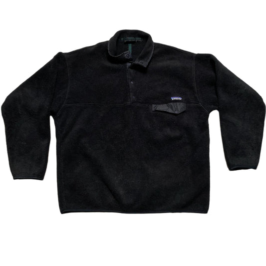 Patagonia Black Fleece Quarter Button Up Jumper (XL)