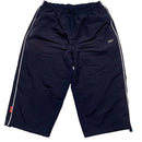 Reebok Navy and White Baggy Shell Trackpant Shorts (M)