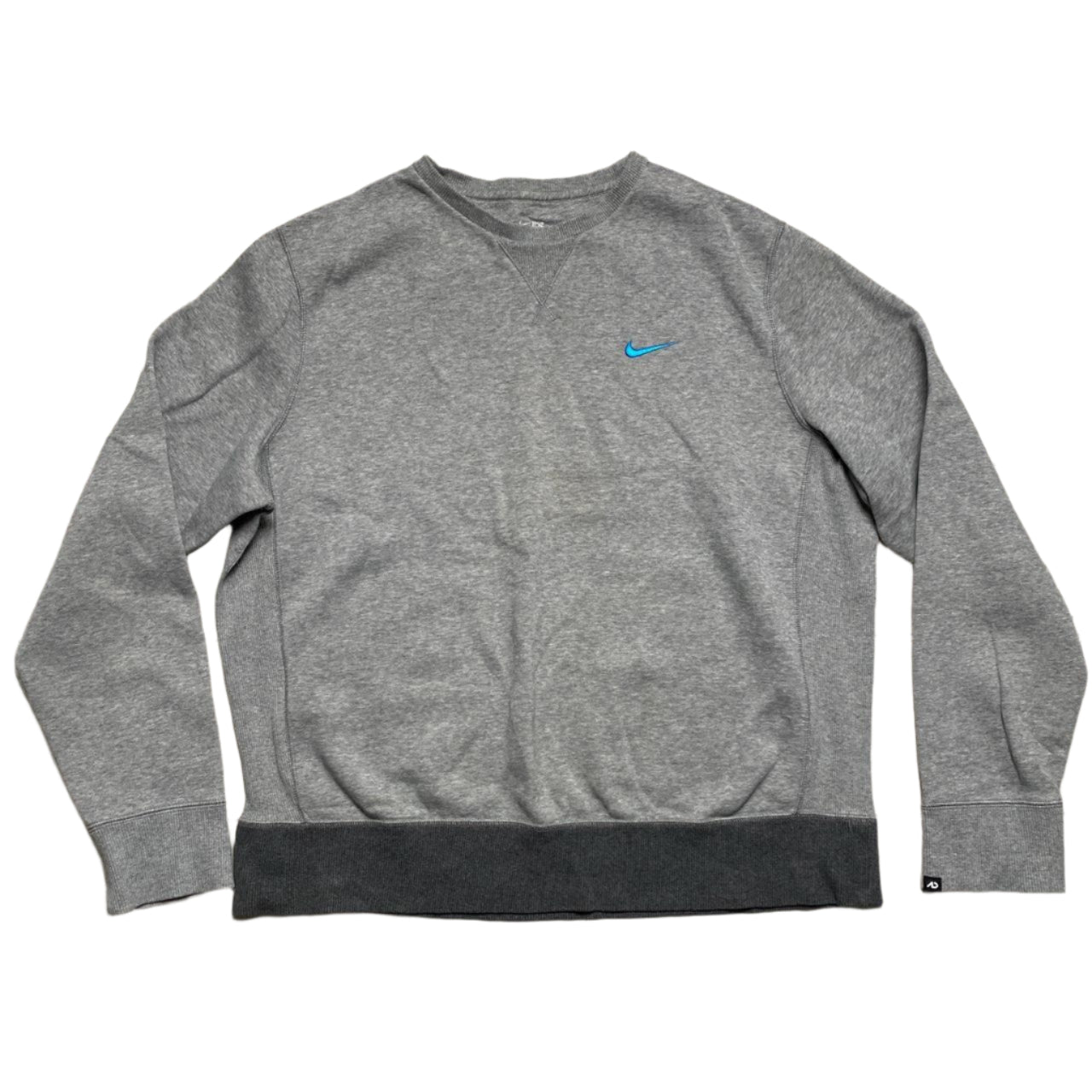 Nike Athletic Department Vintage y2k Grey and Blue Swoosh Jumper and Joggers Set Tracksuit (L)