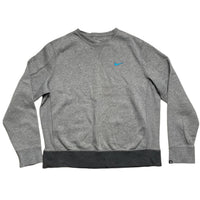 Nike Athletic Department Vintage y2k Grey and Blue Swoosh Jumper and Joggers Set Tracksuit (L)