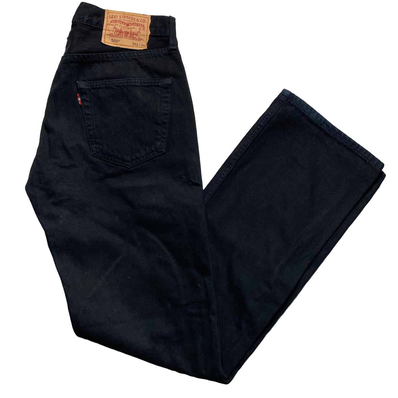 Levis 501 Baggy Vintage Black Jeans (32W)