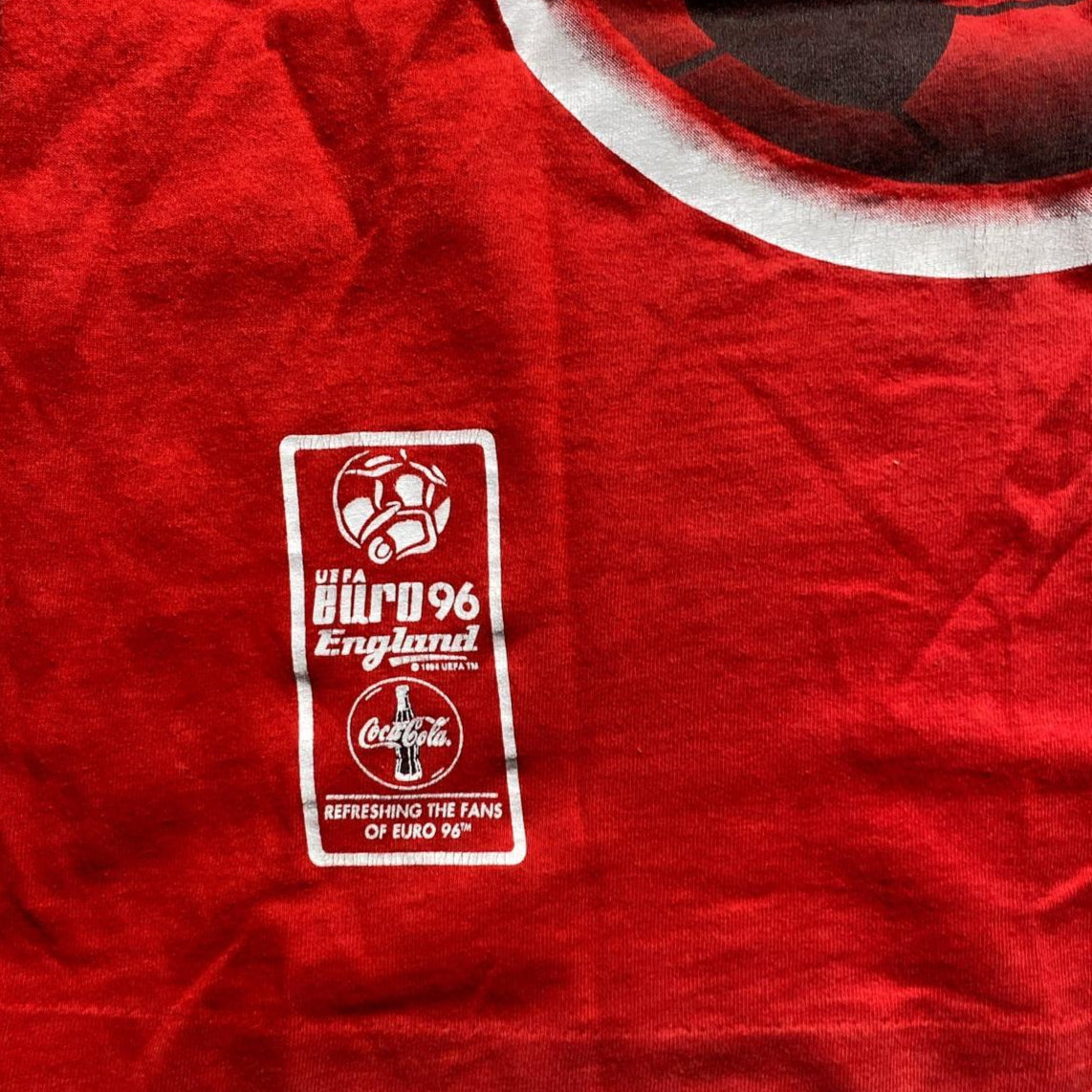 Coca Cola Euro 96 England Football Vintage 90’s T Shirt (M)
