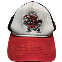 Iron Pigs Bacon MLB New Era Trucker Cap Black White and Red