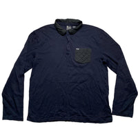 Armani Exchange Navy and Black Polo Shirt (XL)