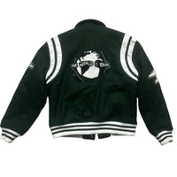 Maniere De Voir World Is Yours Green and White Bomber Jacket (S)