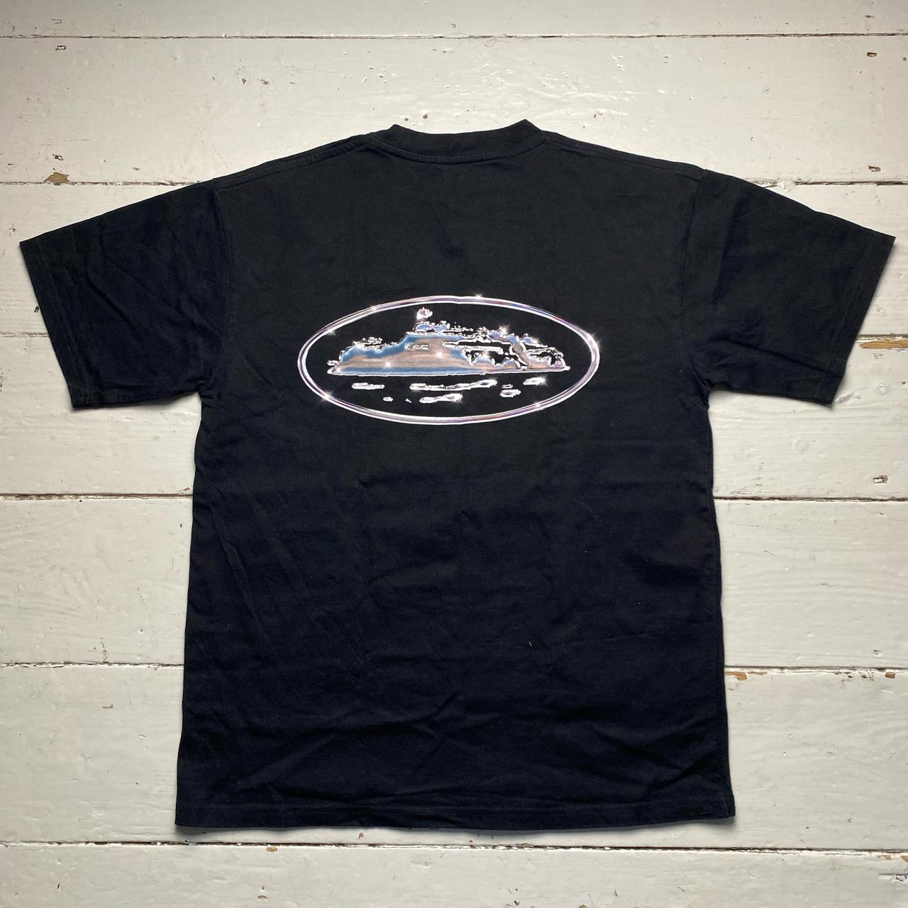 Places and Faces Corteiz Black ad Chrome T Shirt