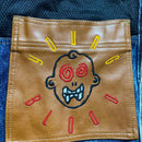 Young Blood Vintage 90’s Cartoon Embroidery Baggy Denim Jacket (XL)
