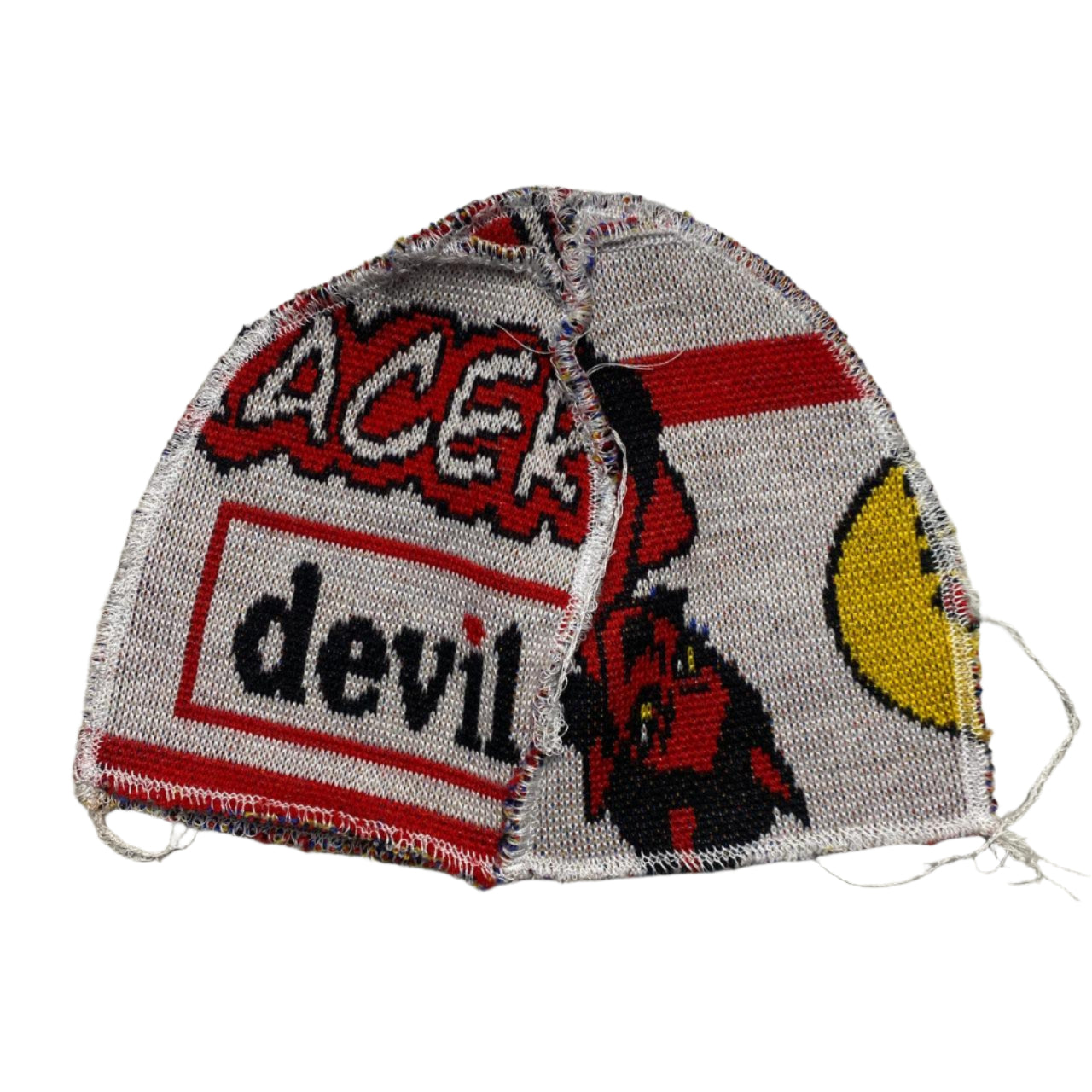 White Red and Black Devil Beanie Hat