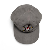 Nike y2k Vintage Grey Fleece Red Swoosh Cap