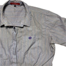 Workwear Purple Striped Short Sleeve Shirt (42/44)
