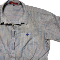 Workwear Purple Striped Short Sleeve Shirt (42/44)