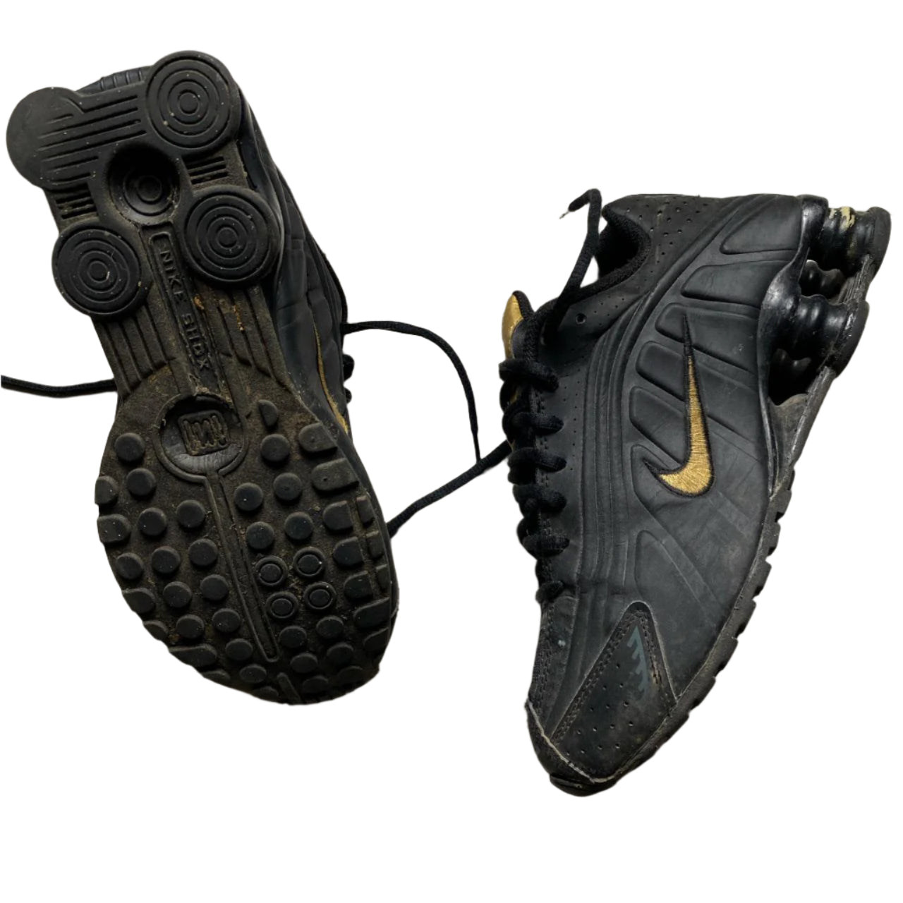 Nike Shox R4 Black and Gold (UK 4.5)