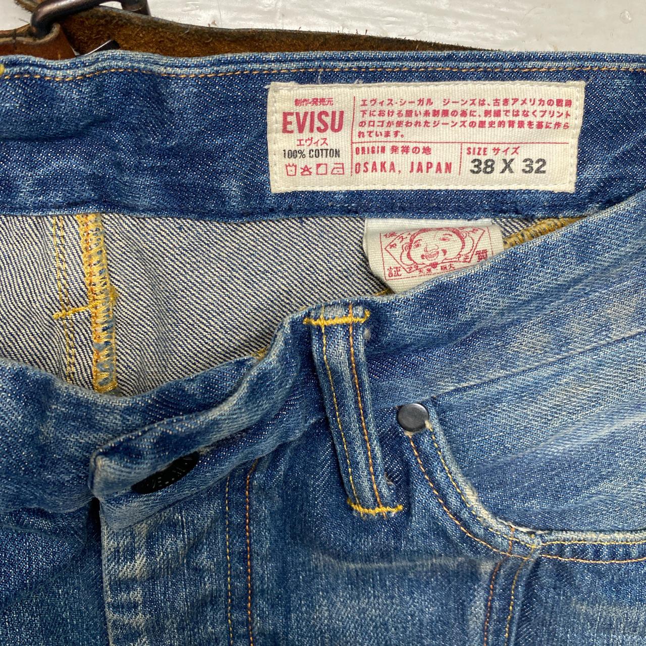 Evisu Vintage Blue and White Daicock Jeans