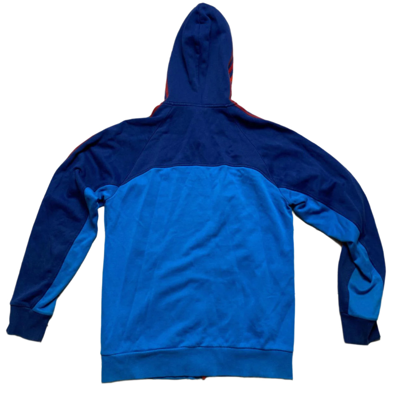 Adidas Performance Essentials T-Shirt Blue Two Tone and Orange Red 3 Stripes (S)