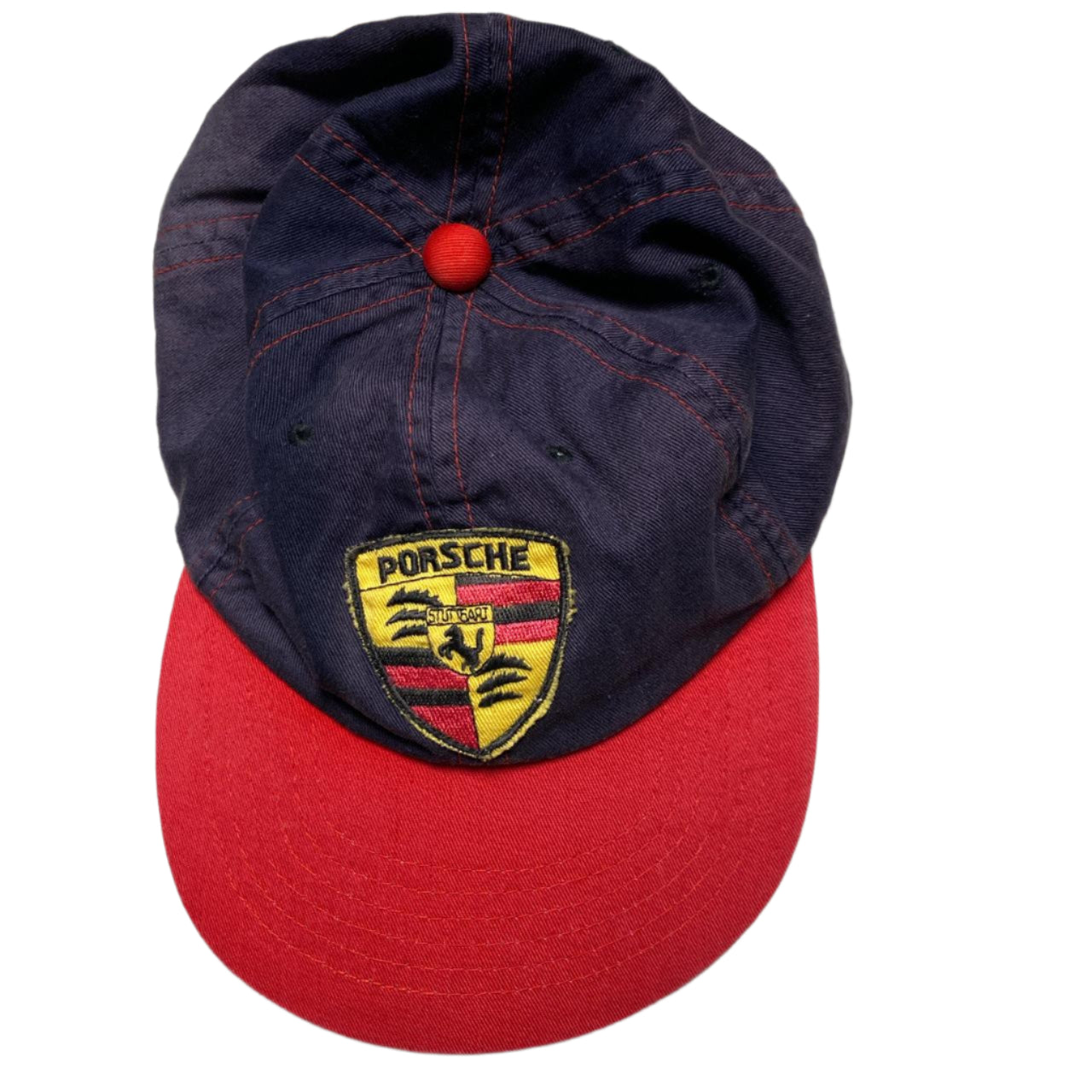 Porsche Vintage Baseball Cap Navy and Red