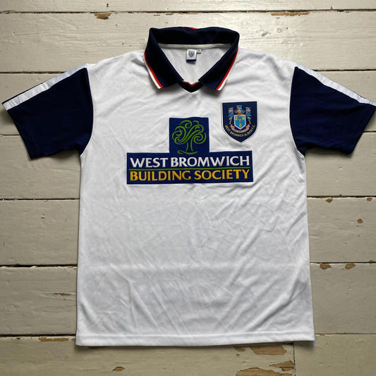 West Brom Vintage Style Merchandise Jersey White and Navy