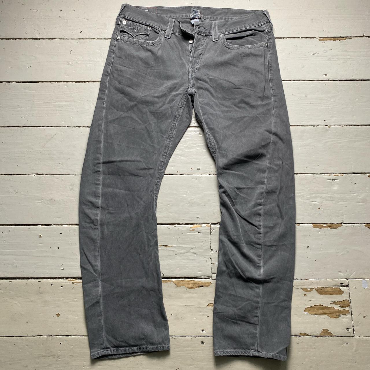 True Religion Jack Grey Baggy Stitch Jeans