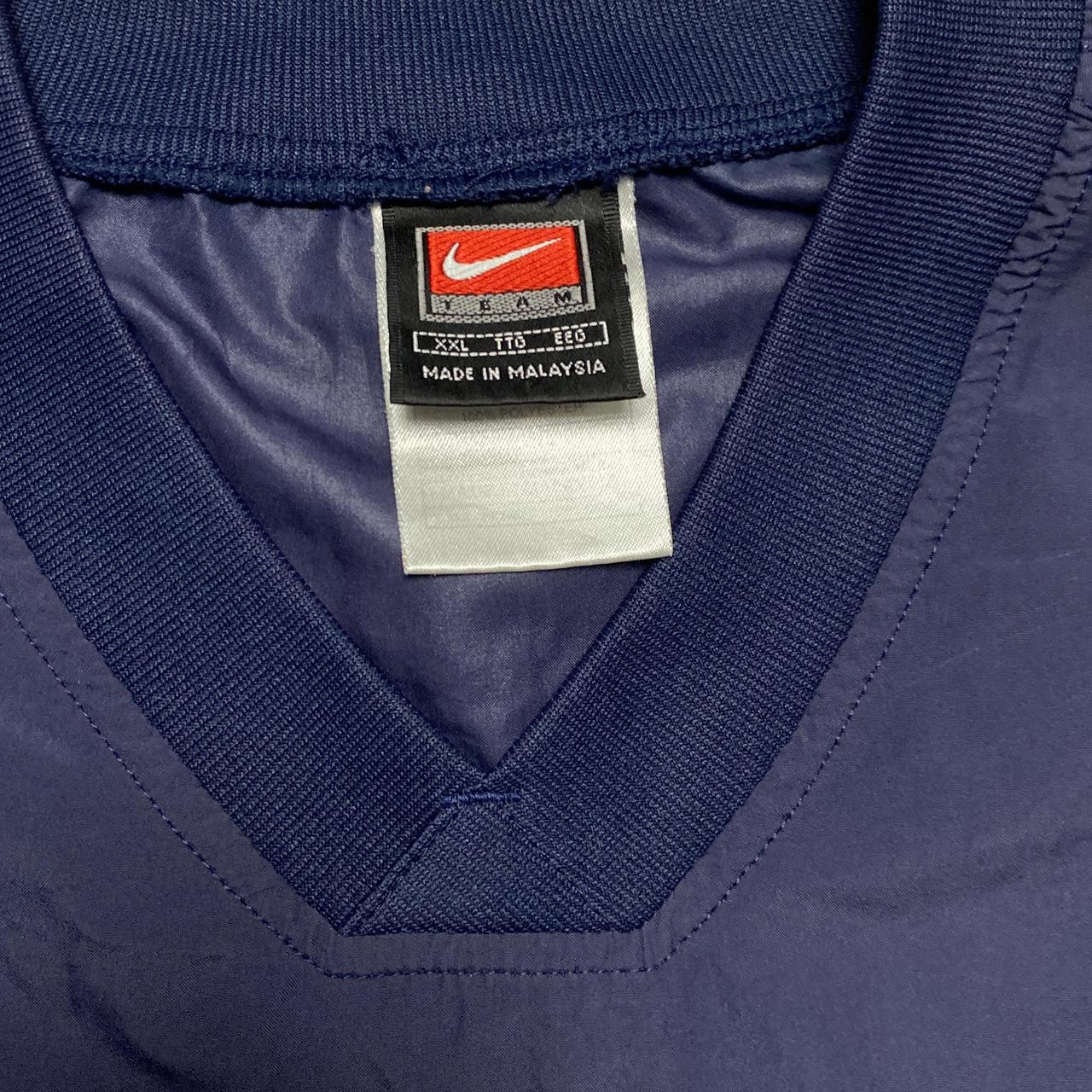 Nike Football Vintage 90’s Navy and Red Shell Windbreaker Track Top Jumper (2XL)