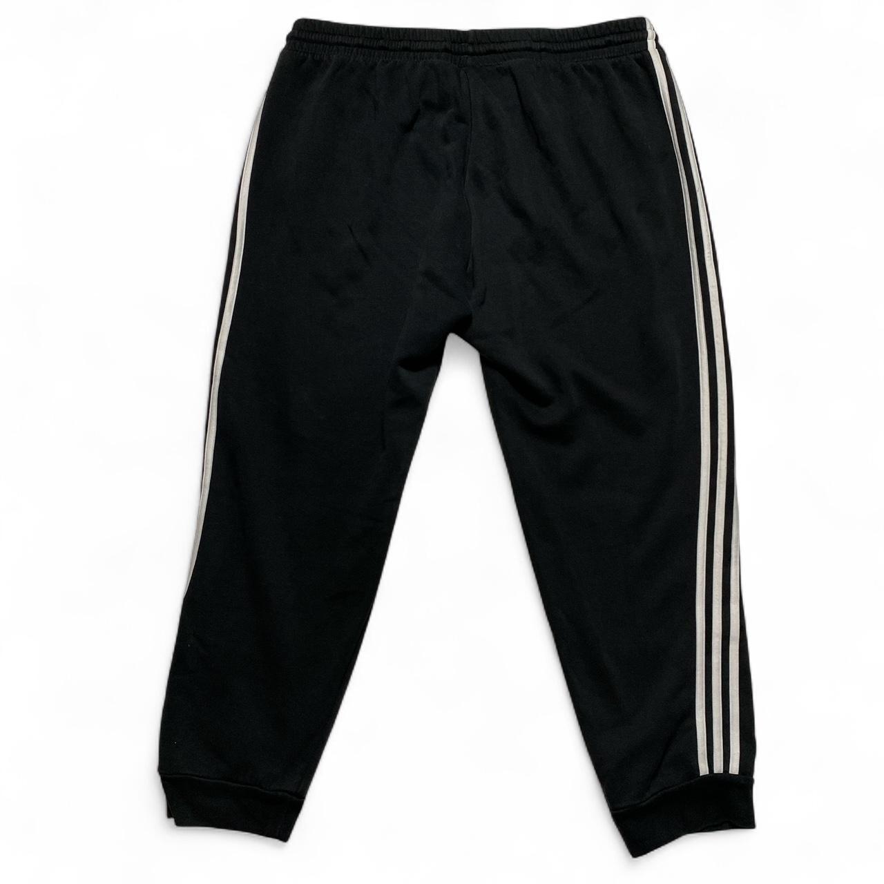 Adidas Black and White Stripe Full Tracksuit Hoodie and Joggers (3XL)