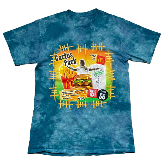 Travis Scott Cactus Jack Mcdonalds T Shirt Blue Tye Die (M)