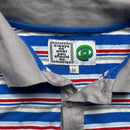 Always Do What You Should Do Education Lake Elsinore Eyes Blue Red and White Stripe Polo (M) Shirt