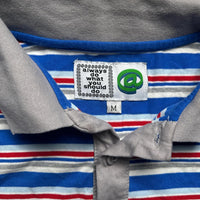 Always Do What You Should Do Education Lake Elsinore Eyes Blue Red and White Stripe Polo (M) Shirt