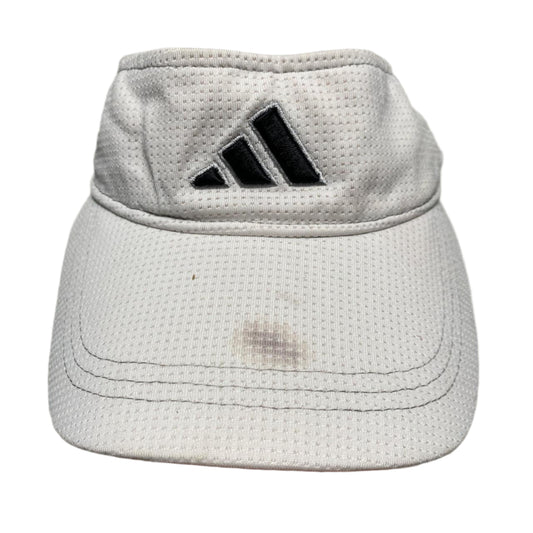 Adidas White and Black Visor Cap