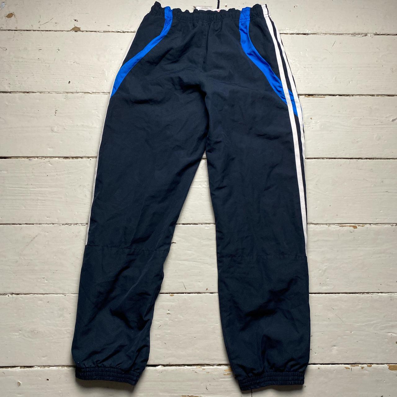 Adidas Shell Trackpant Bottoms Navy Blue and White