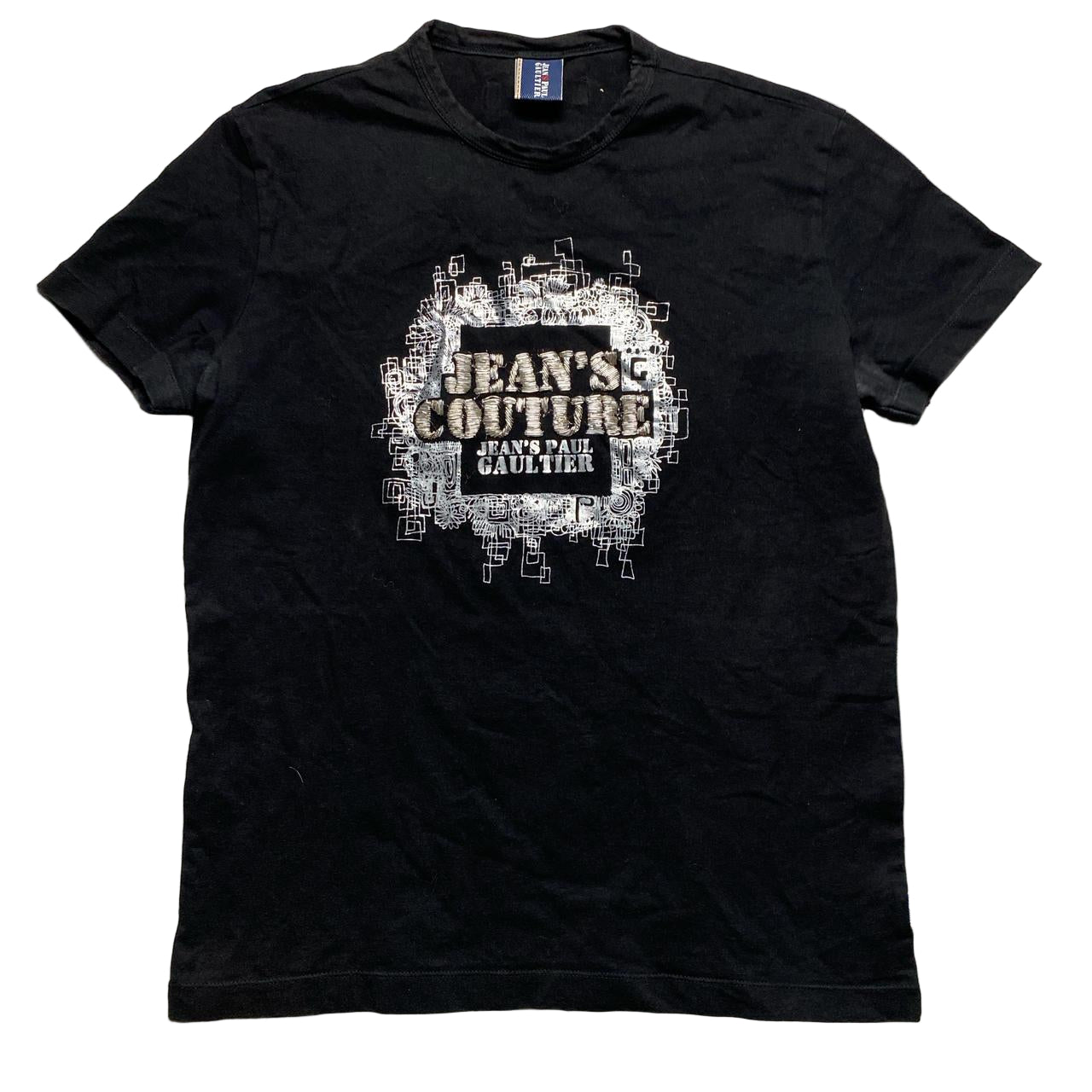 Jean Paul Gaultier Black and Silver T Shirt (M)