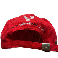 Cadwell Park Winner Racing Red Black and White Baseball Cap